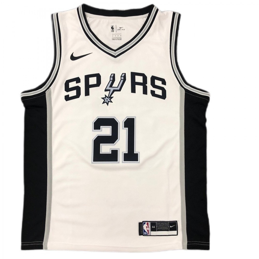 Men's San Antonio Spurs Tim Duncan #21 White 2020/21 Swingman Jersey - Association Edition-Pro Kit Vault | Brand New 26/27 Sports Jerseys